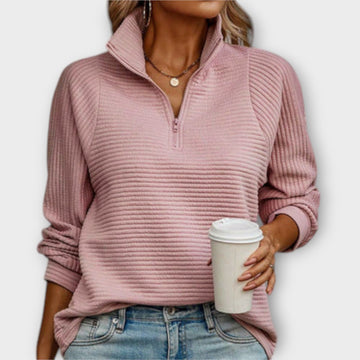 Sweter z zamkiem błyskawicznym do połowy