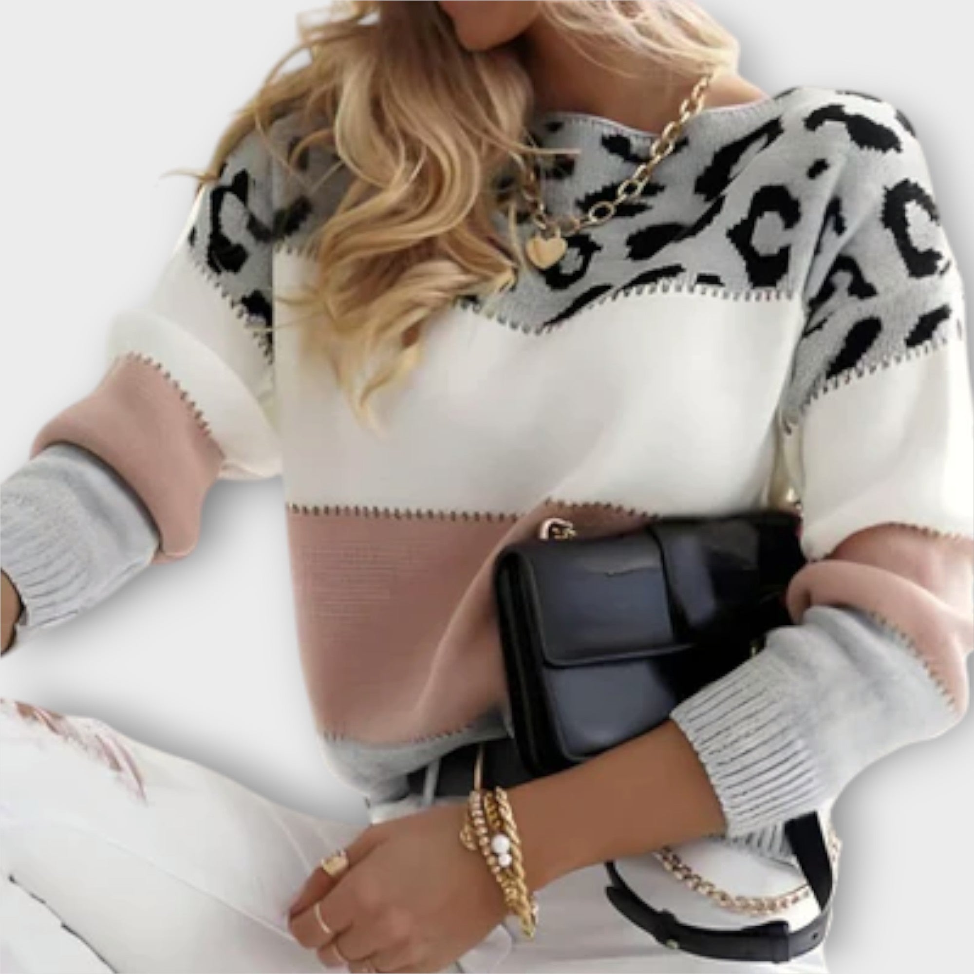 Sweter z motywem lwa