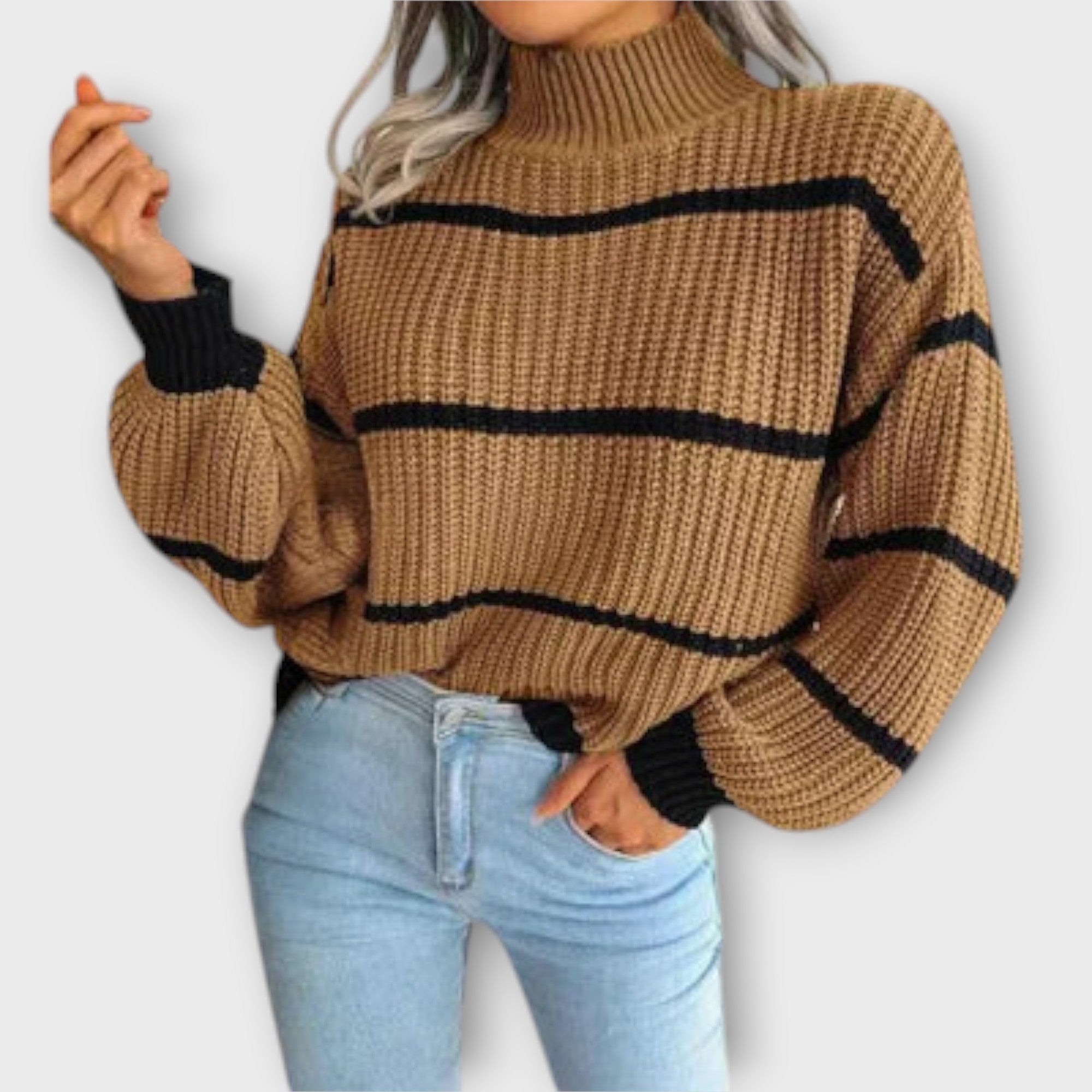 Sweter w paski