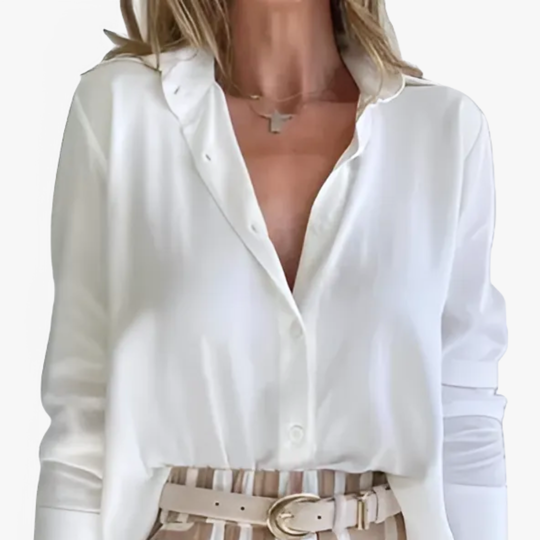 Isabella | Stylowy komplet lnianych spodni i bluzki