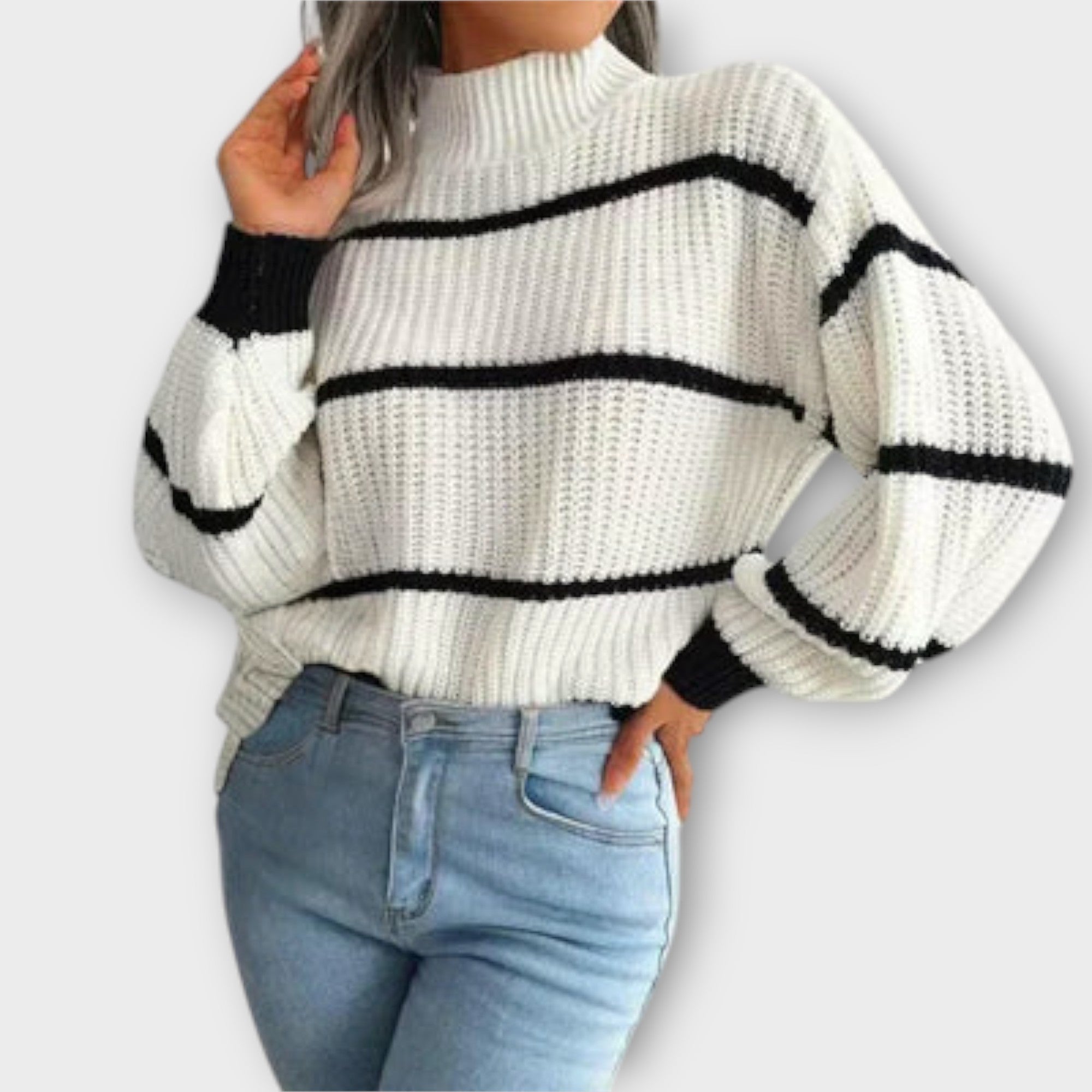 Sweter w paski
