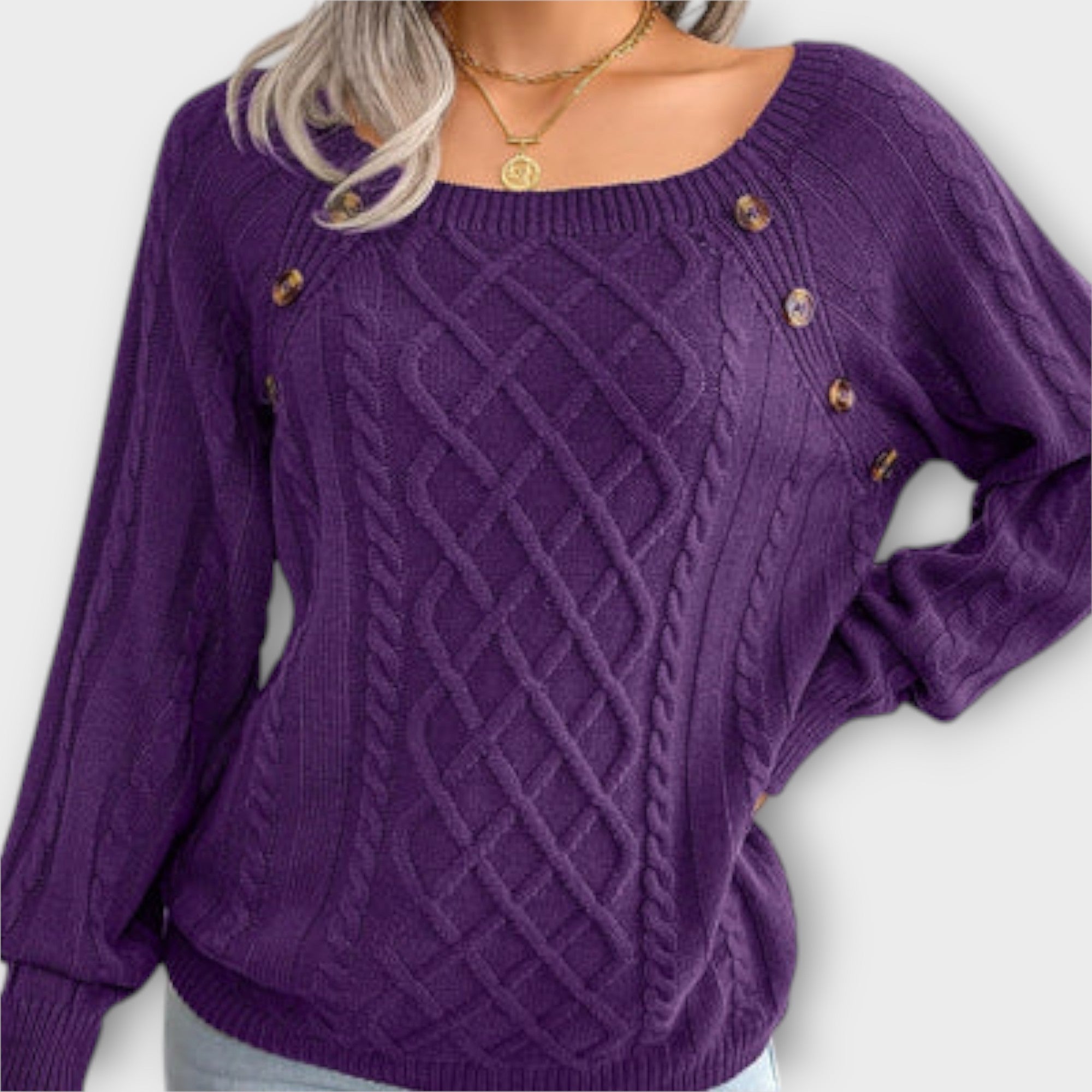 Sweter z guzikami