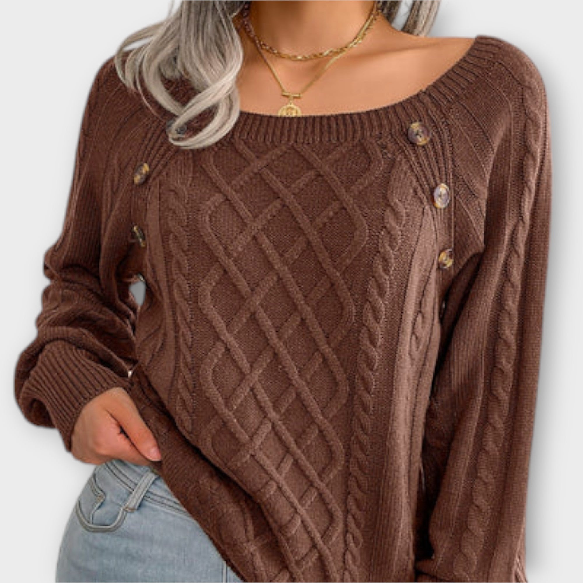 Sweter z guzikami