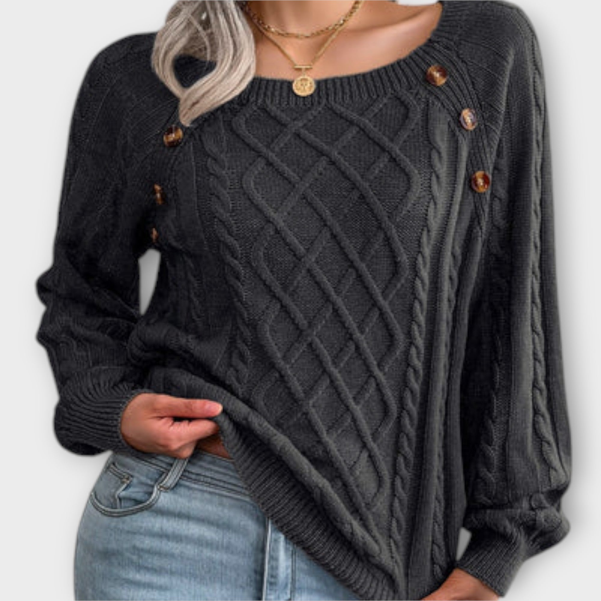 Sweter z guzikami