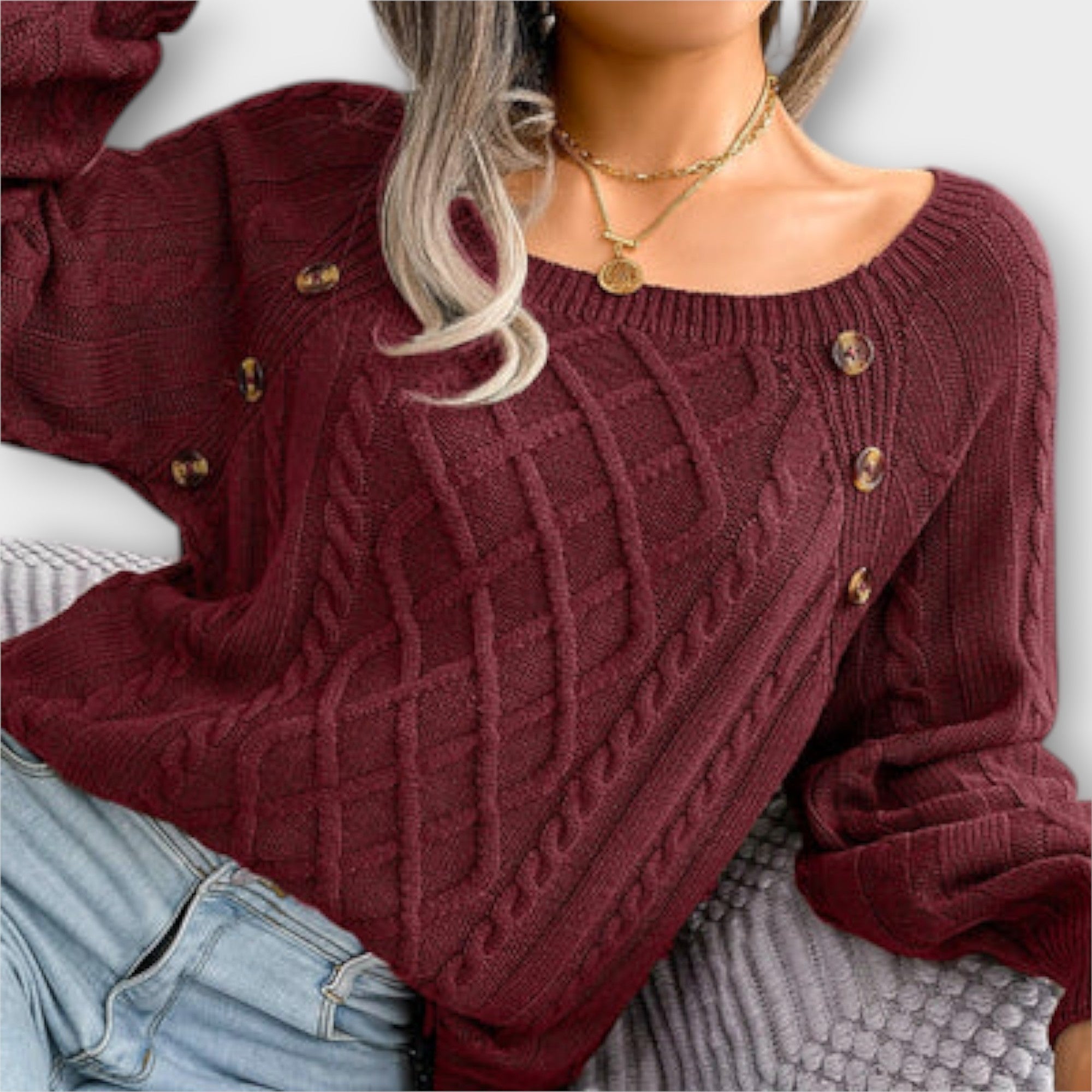 Sweter z guzikami