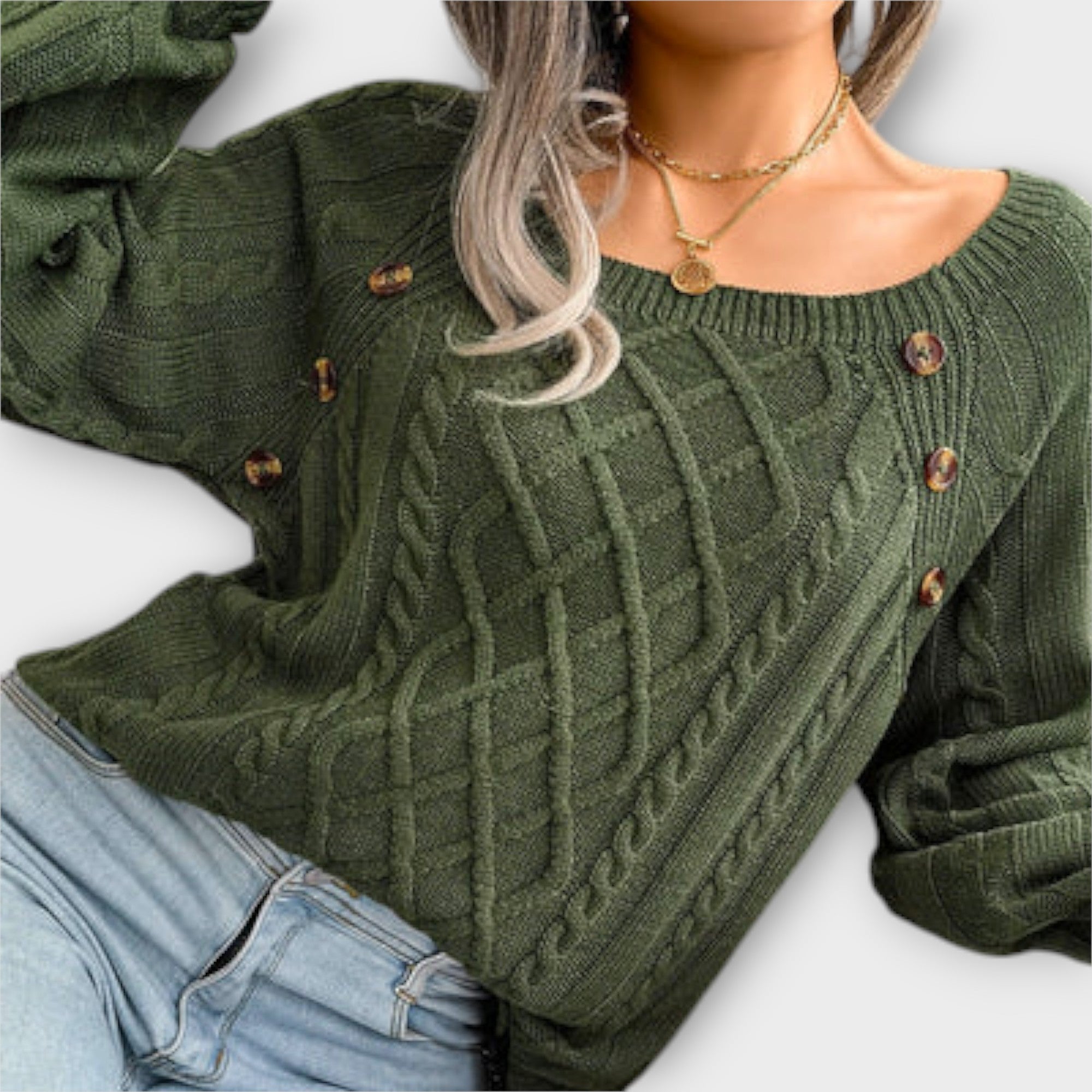 Sweter z guzikami