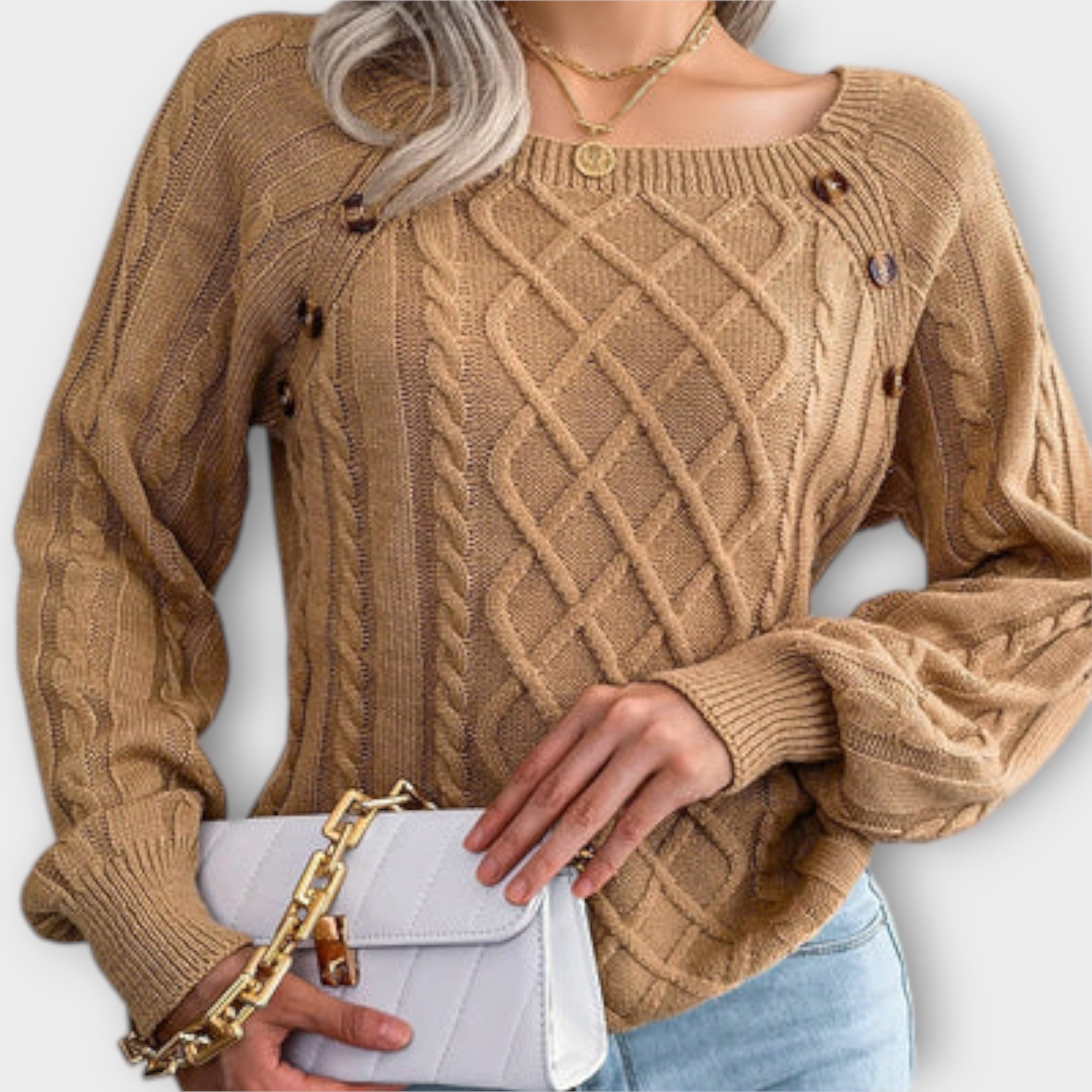 Sweter z guzikami