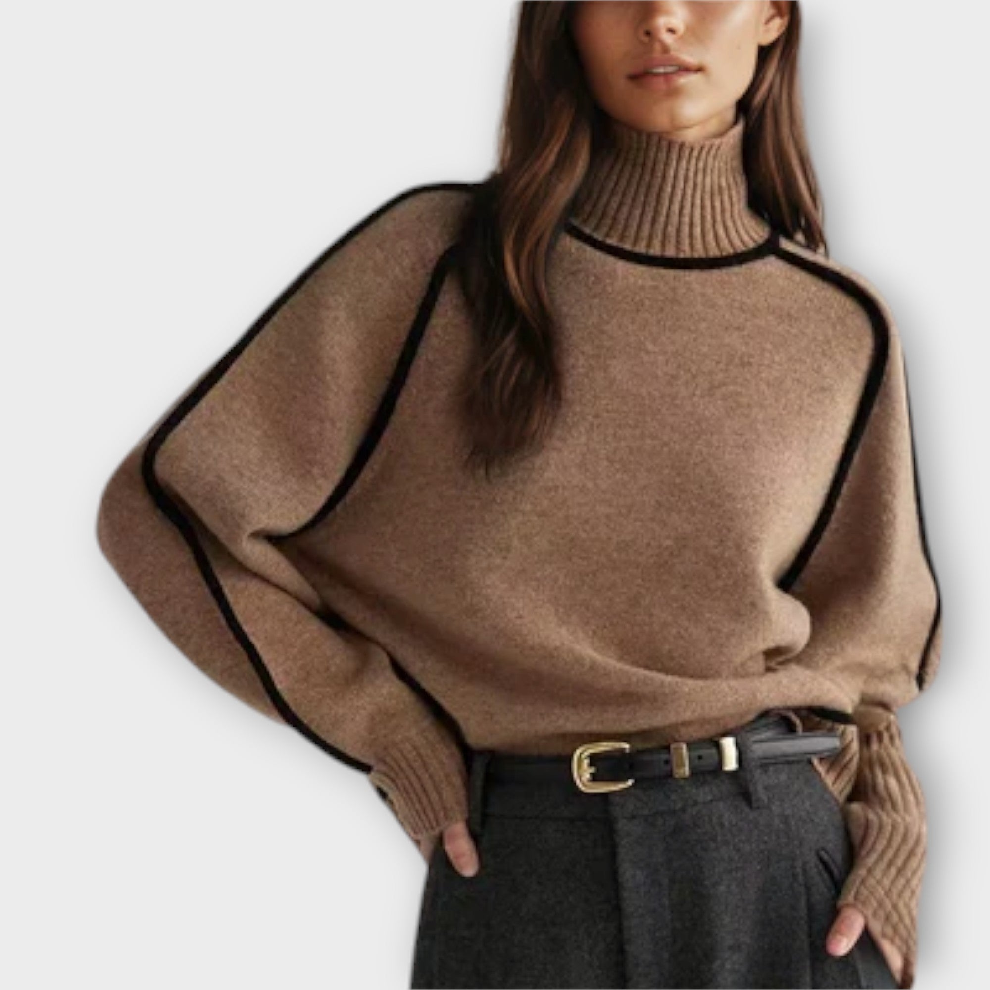 Miękki i elegancki sweter z golfem