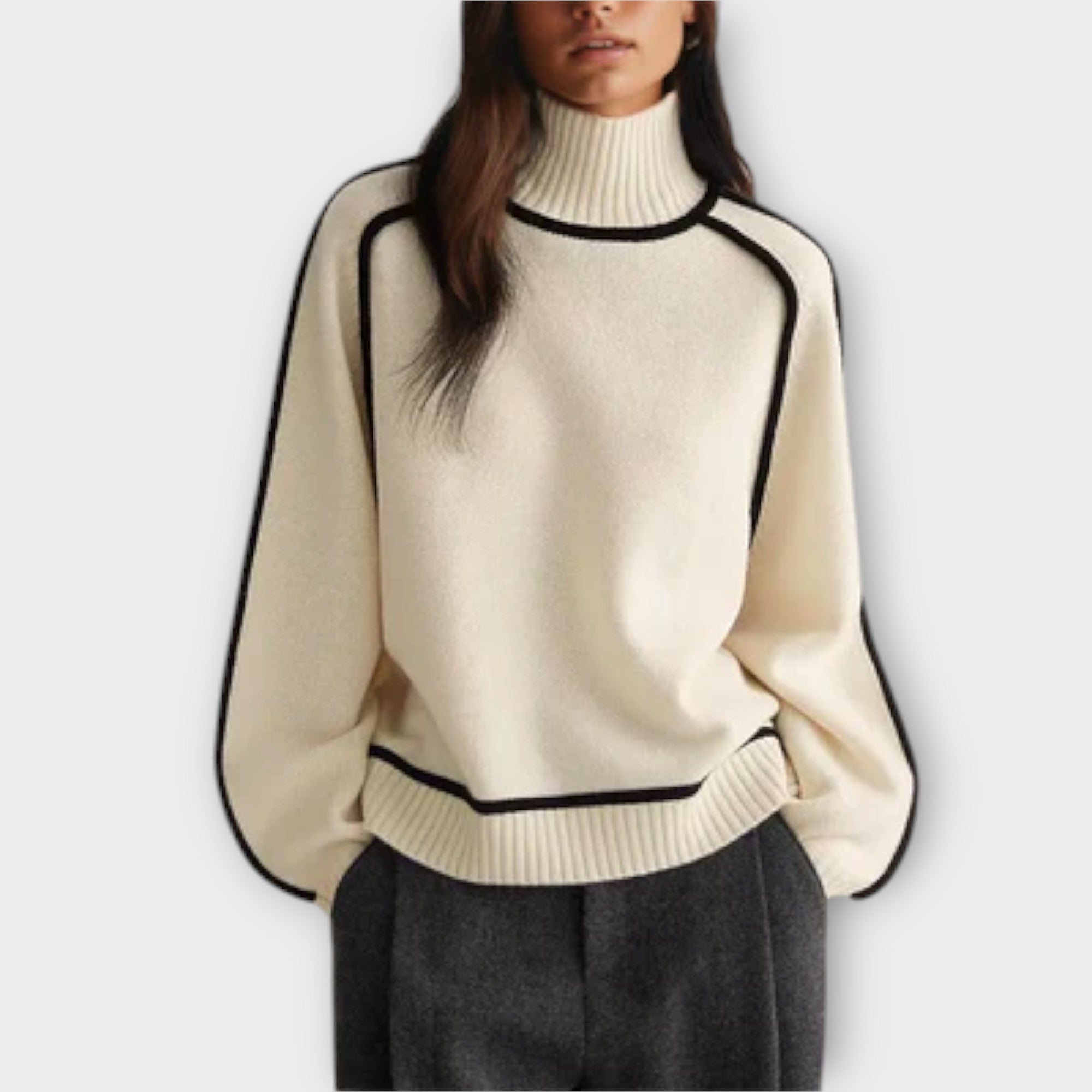 Miękki i elegancki sweter z golfem