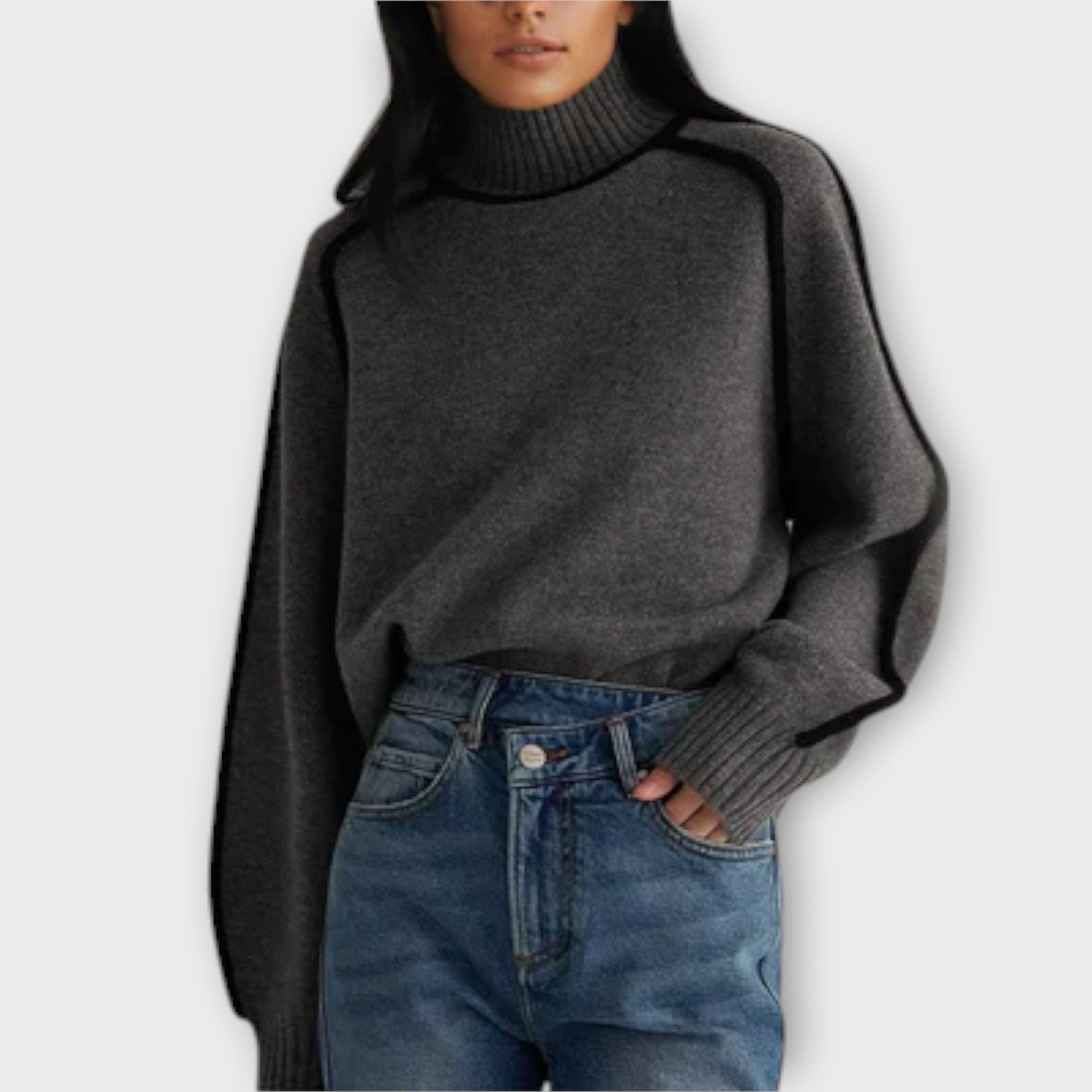 Miękki i elegancki sweter z golfem