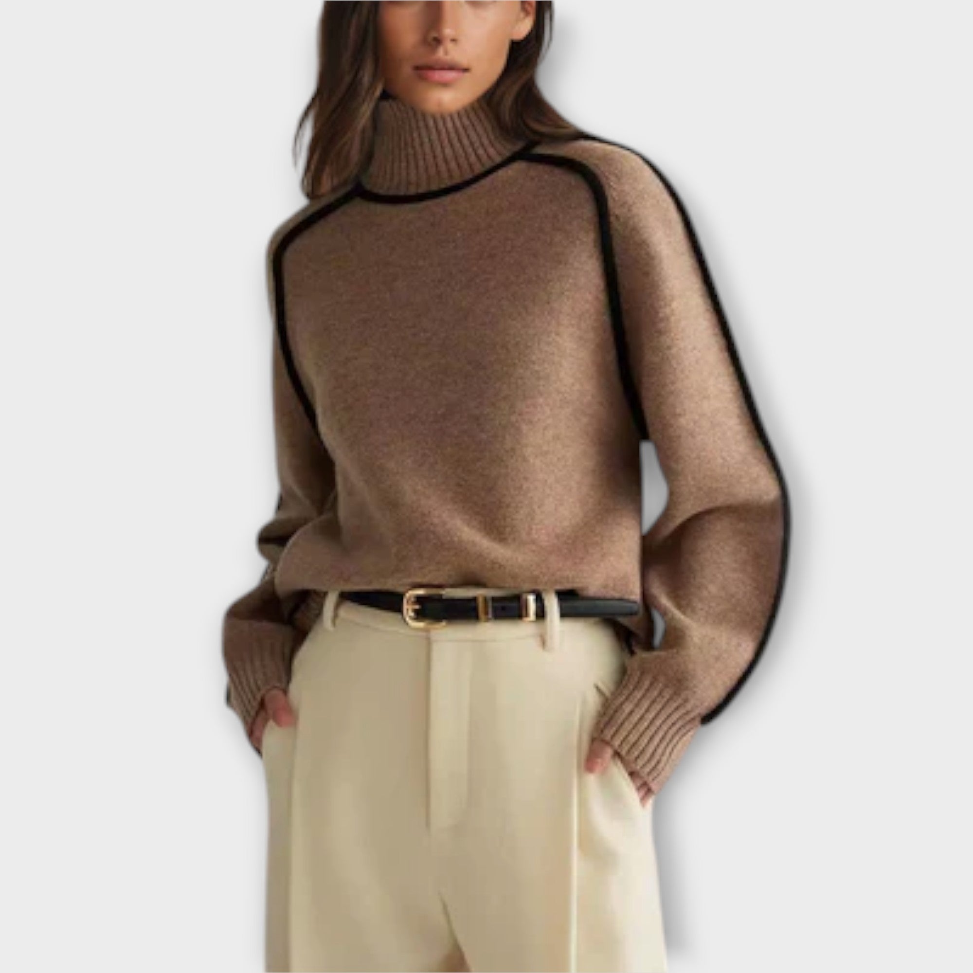 Miękki i elegancki sweter z golfem