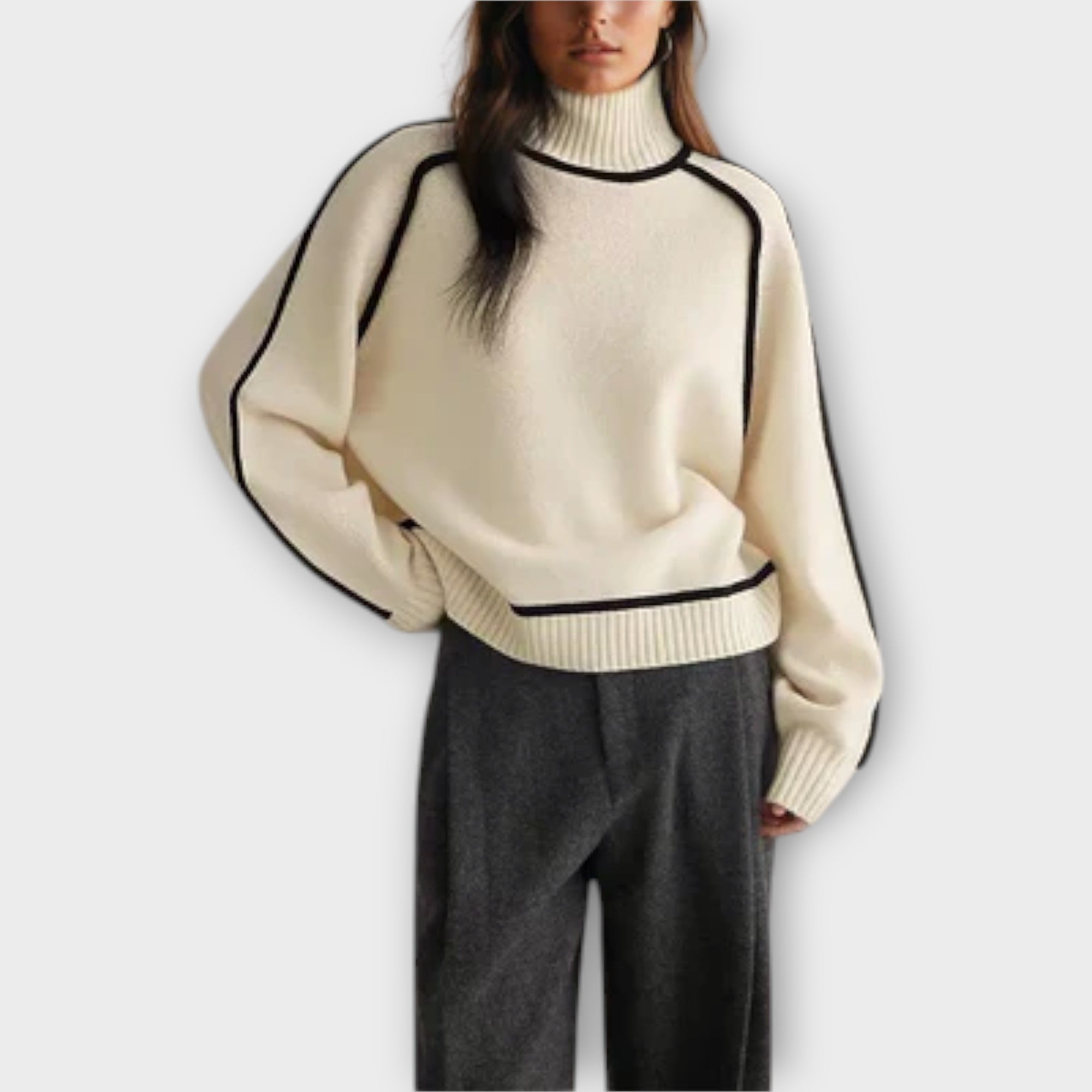 Miękki i elegancki sweter z golfem